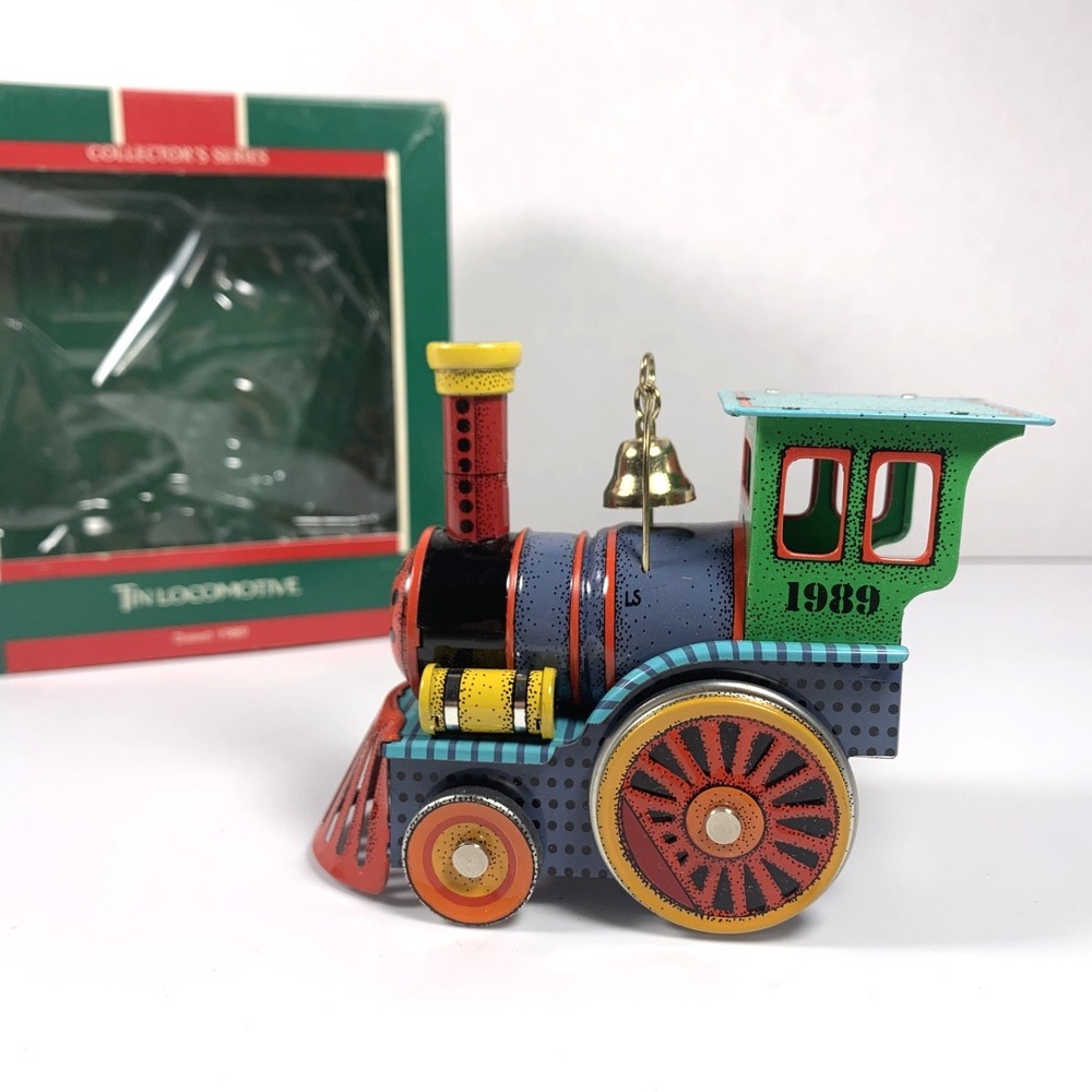 Hallmark 1989 Train Keepsake Ornament Tin‎ Locomotive 8th Last in Series